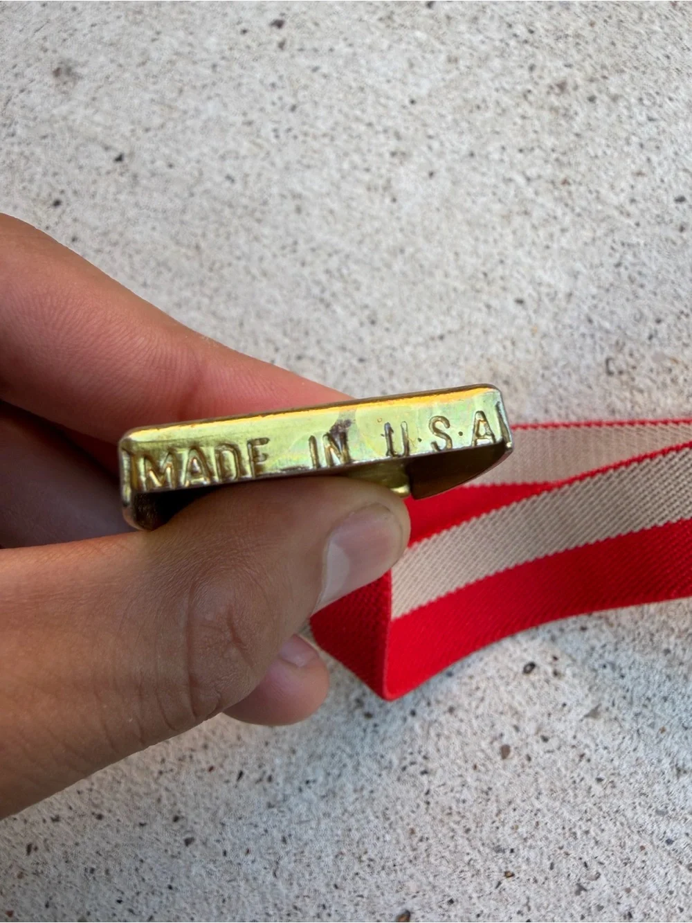 Vintage Snoopy Peanuts IFE NY USA Elastic Belt Red Grey Youth Collectible